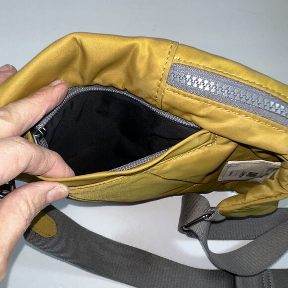 ORI London Sling Bag Mustard WILLESDEN Recycled Nylon Adjustable Casual - Picture 6 of 16